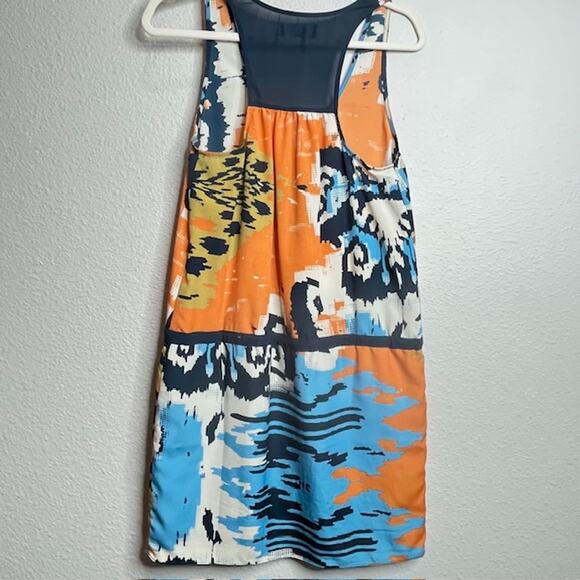 Harper Soul Revival Blue & Orange Summer Dress Size Small - Picture 8 of 15